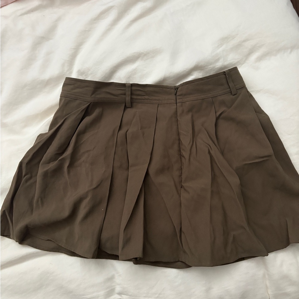 Dark Green Pleated Mini Skort (NEW)